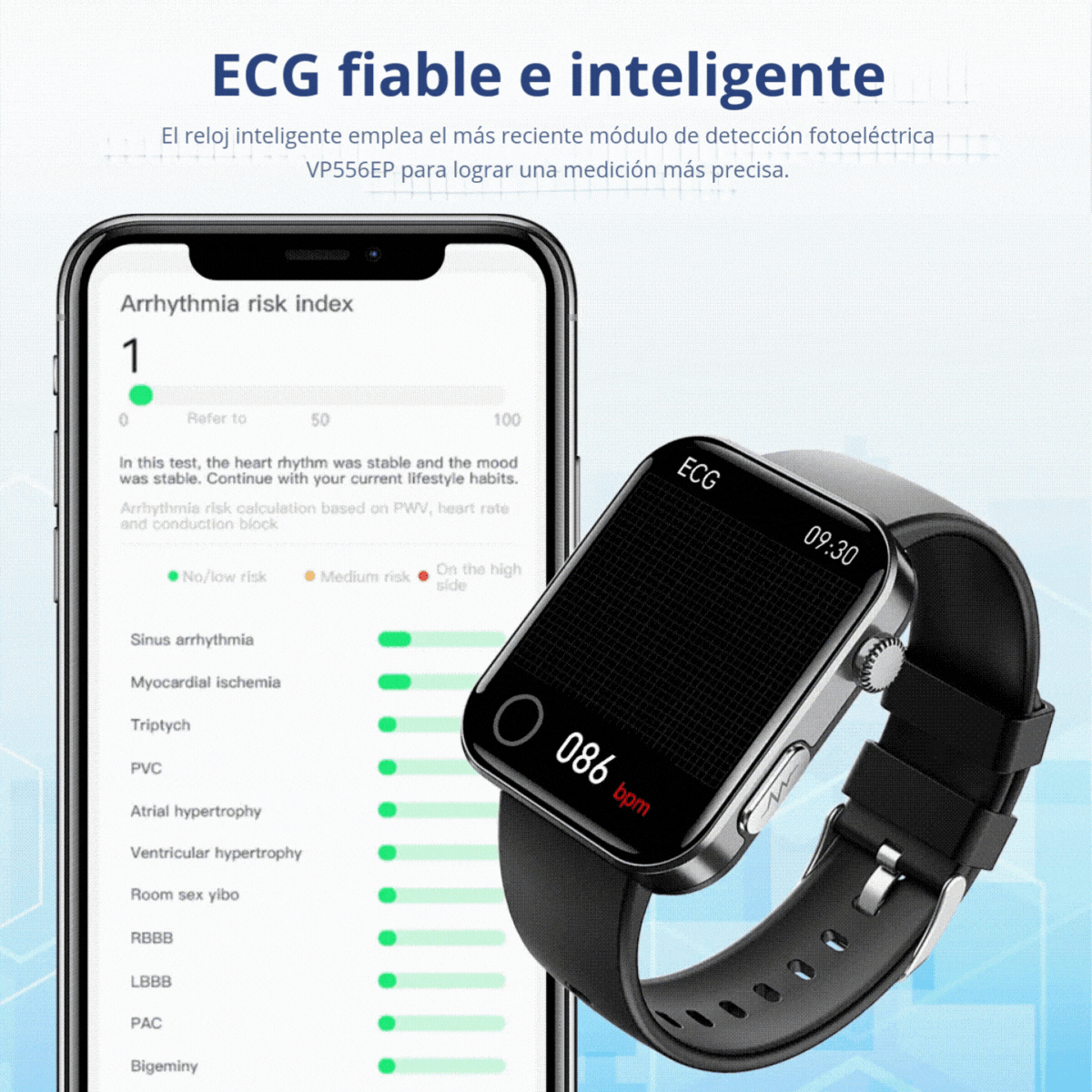 Medidor de glucosa en sangre multifuncional + Reloj Monitorizador - COMPRA 1 Y RECIBE OTRO GRATIS