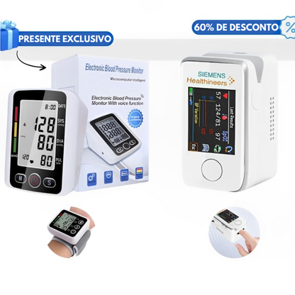 Medidor de glucosa en sangre multifuncional no invasivo Siemens + Tensiómetro electrónico
